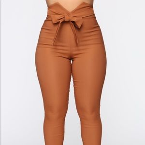 High Waist Burnt Orange Pant